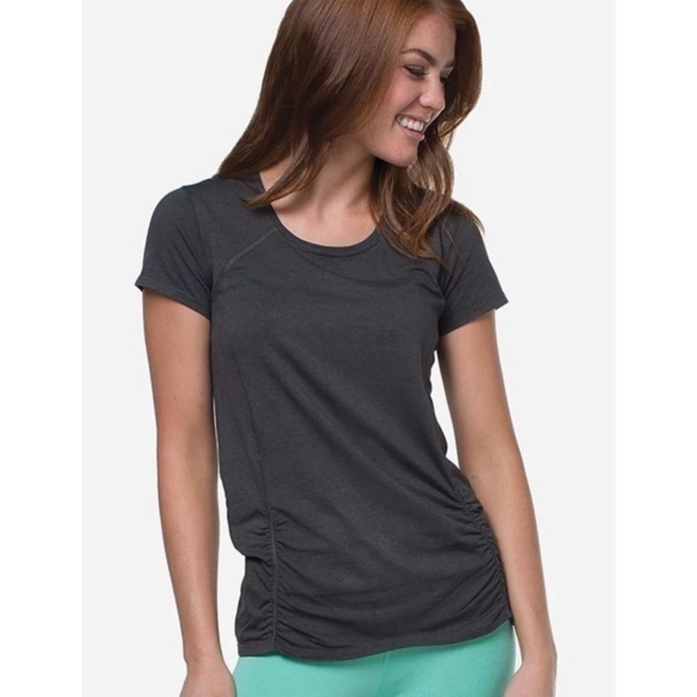 Cariloha Women’s Bamboo Fit Performance Cinched Sides Crew Neck Top XS NWT